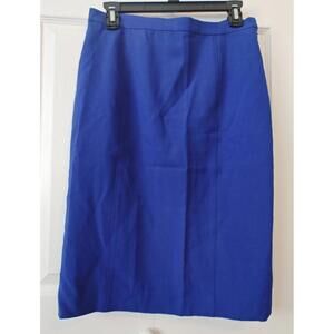 Black Label by Evan Picone Pencil Suit Skirt Blue Size 4 Knee Length